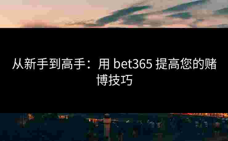 从新手到高手：用 bet365 提高您的赌博技巧