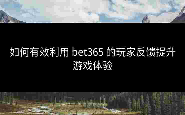 如何有效利用 bet365 的玩家反馈提升游戏体验